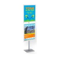 POSTO-STAND 8 Foot Snap Frame Poster Sign Stand 22x28 Double Tier