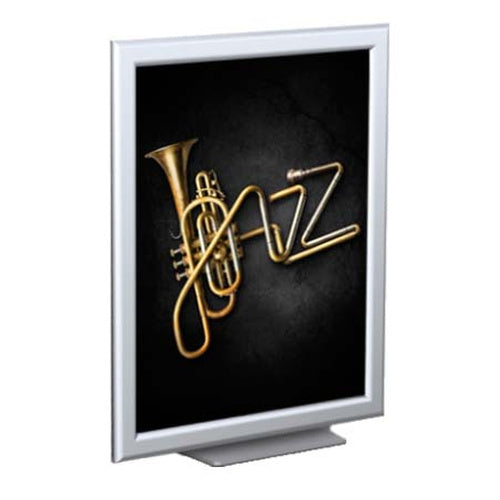 Light Weight Aluminum Counter Top Sign Holder Frame Display | 11" x 17" Sign Frame