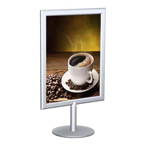 Lightweight Table Top Sign Holder 11x17 | Countertop Poster Display | Top Loading for Graphic Changes