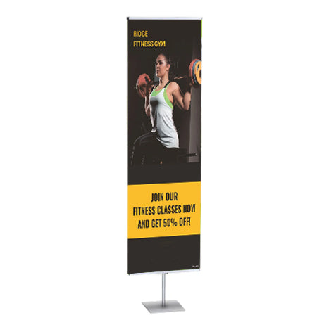 Snapframe Banner Stand Floor Stands - 30" Wide Display | Single Sided