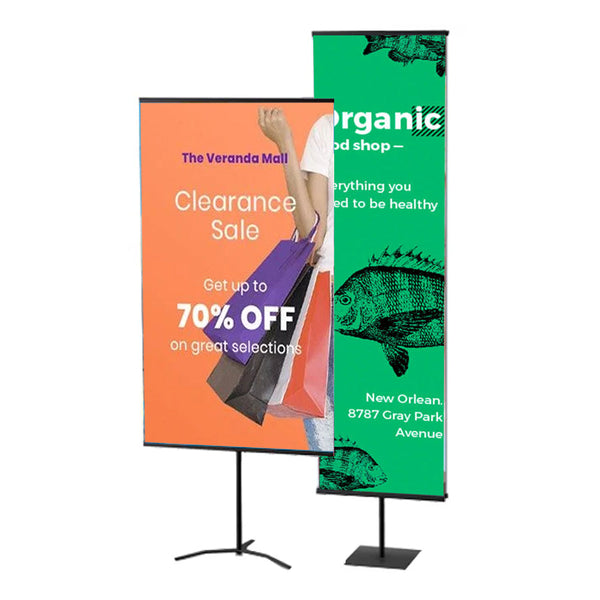 Snapframe Banner Stand Floor Stands - 36" Wide Display (Single Sided)