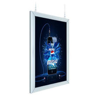 Light Weight Aluminum Ceiling Mount Rounded Edge Frame Hanging Poster Displays 11 x 14