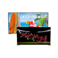 Lightweight, Sturdy 69" W x 48" H Countertop Tension Fabric Banner Display Stand with Two Round Bases