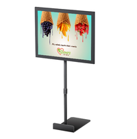 8 1/2 x 11 Lightweight Countertop Pedestal Displays - Adjustable Height Stand