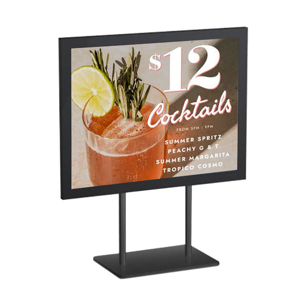 8 1/2 x 11 Countertop Frame Displays | Slide-In Sign Holder for Counter Top Display