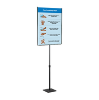 8 1/2 x 11 Lightweight Countertop Pedestal Displays - Adjustable Height Stand (Single Sided)