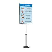 8 1/2 x 11 Lightweight Countertop Pedestal Displays - Adjustable Height Stand (Single Sided)