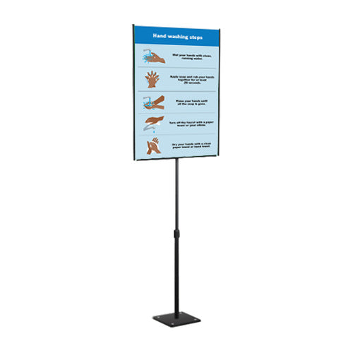 8 1/2 x 11 Lightweight Countertop Pedestal Displays - Adjustable Height Stand (Single Sided)