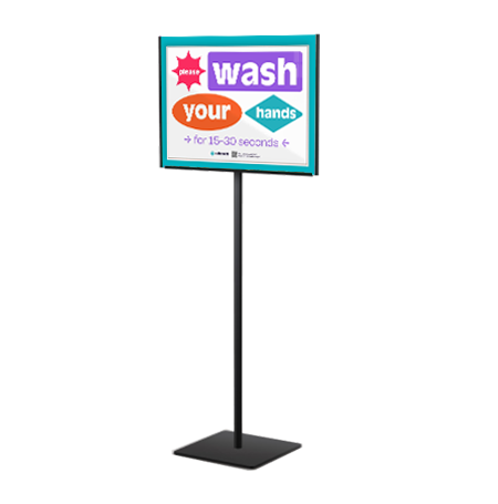 11 x 14 Lightweight Countertop Pedestal Displays - Fixed Height Stand (Double Sided)