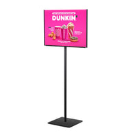 11 x 17 Lightweight Countertop or Floor, Steel Pedestal Display Stand Two-Sided + Fixed Height Post 18"