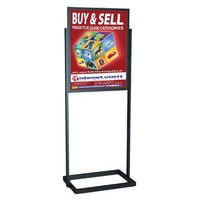 Value Line 22x28 Classic Poster Holder Floor Stand with Double Post | Two Side Viewing