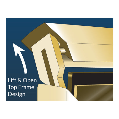 Touch of Class 16x16 Brass Wall Poster Displays with Easy Change "Top Lift" Frame Design