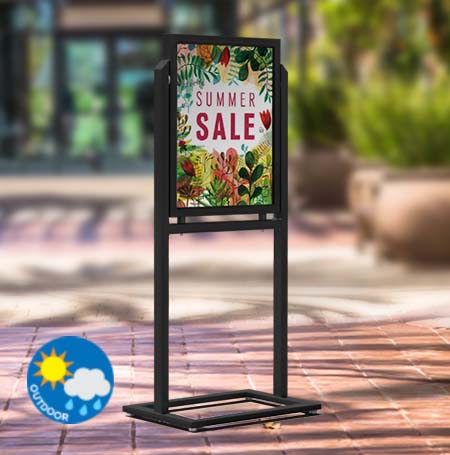 Free Standing Weatherproof Outdoor Champ Heavyweight Sign Holder 22x28 –  PosterDisplays4Sale