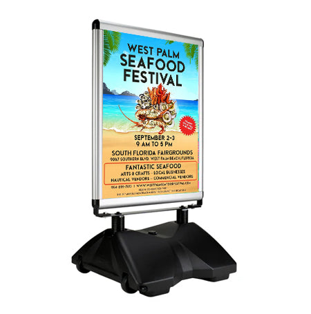 Outdoor Mini Wind Proof Snap Frame Curb Sign Holders (for 24x36 Signs)