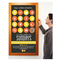 36 x 48 Wood Picture Poster Display Frames (Wide Wood)