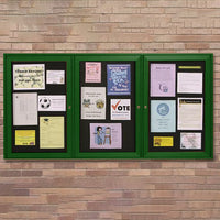 72x36 Wall Indoor Bulletin Board Info Center is available in 6 Plastic Lumber Finishes