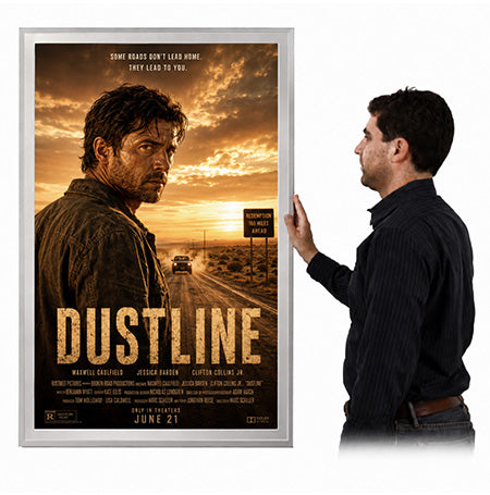 Classic style movie poster frames 27x41 with matboard - metal