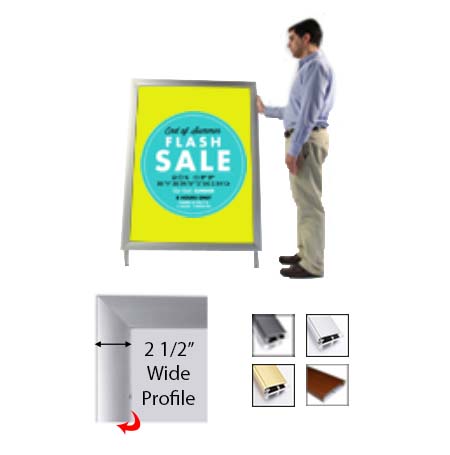 A-Frame 24x60 Sign Holder | Snap Frame BOLD 2 1/2