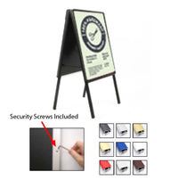 A-Frame 17x22 Sign Holder | with SECURITY SCREWS on Snap Frame 1 1/4" Wide
