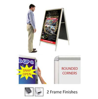A-Frame 27x41 Sign Holder | Snap Frame 1 1/4" Wide (with Radius Corners)