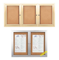 Indoor Enclosed Poster Cases with Lights (Multiple Doors) 2-3 Door "Swing Cases"