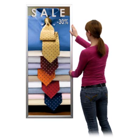 28x44-Poster Snap Frames (1 5/8" Wide Profile) for Mounted Graphics - Displays4Sale