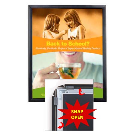 18 x 30 SwingSnaps Front Loading Poster Snap Frames (1 1/4" Mitered Corners)