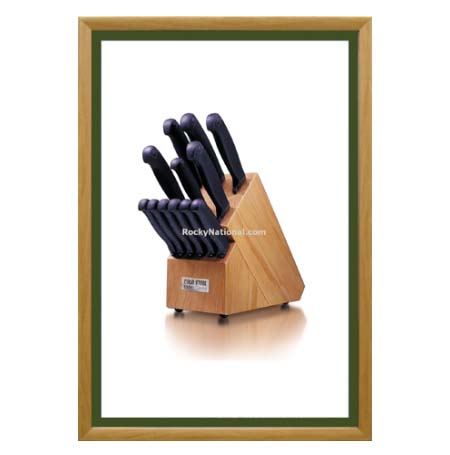 Designer Wood Frame Style Poster Snap Frames | 1" Wide Beveled Matboard 25+ Sizes & Custom
