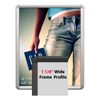 SwingSnaps Poster Snap Frames 22x34 (1 1/4" Wide with Radius Corners)