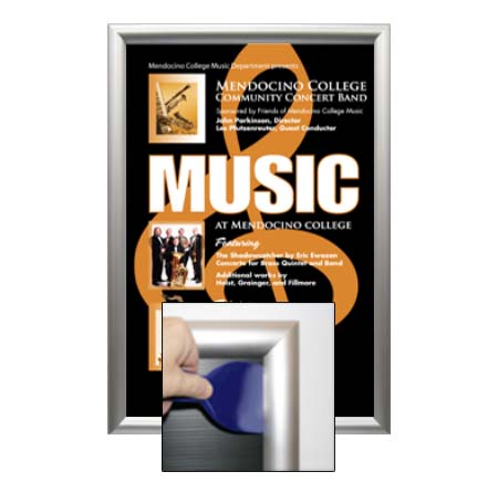 SwingSnaps 18x18 Poster Snap Open Frames (1 3/4" Security-Style)