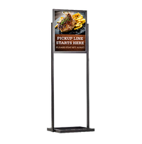 1 Tier 22x28 Sign Stand, Top Load Poster Holder with Two-Post Sturdy Rectangular Base | 2-Sided Viewing