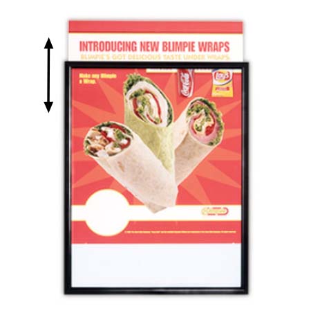 8.5x11 Frame Beveled Top Load or Side Load Poster Frame Sign Holder with Slim Wall Depth
