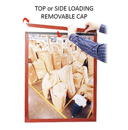 Slide In 12x18 Wood Frame Top Load, Side Load Poster Frame Sign Holder