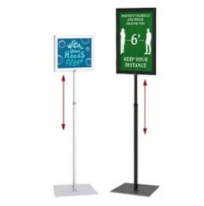 Floor Standing Sign Holder 22x28 Inches in Black Finish