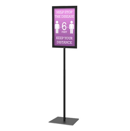 Two-Sided Sign Holder w/Card Pocket 8.5x11