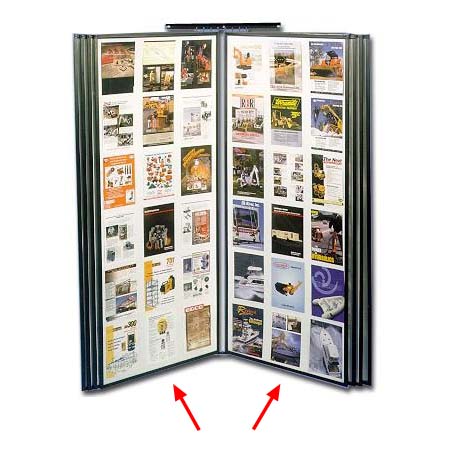 Swinging Multi-Panel Photo Wall Displays | Large-Format in 2 Sizes with 10, 20, 30 Steel Flip Panels