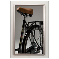 SATIN SILVER 22x34 METAL FRAME WITH 1" WIDE FRAME PROFILE