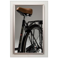 SATIN SILVER 30x40 METAL FRAME WITH 1" WIDE FRAME PROFILE