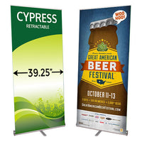 CYPRESS 39.25" Wide Retractable Banner Stands | Single Sided