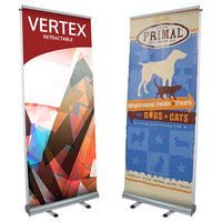 VERTEX Double Sided Silver Base is 12 LBS, holds two 33.25" Wide Banners.